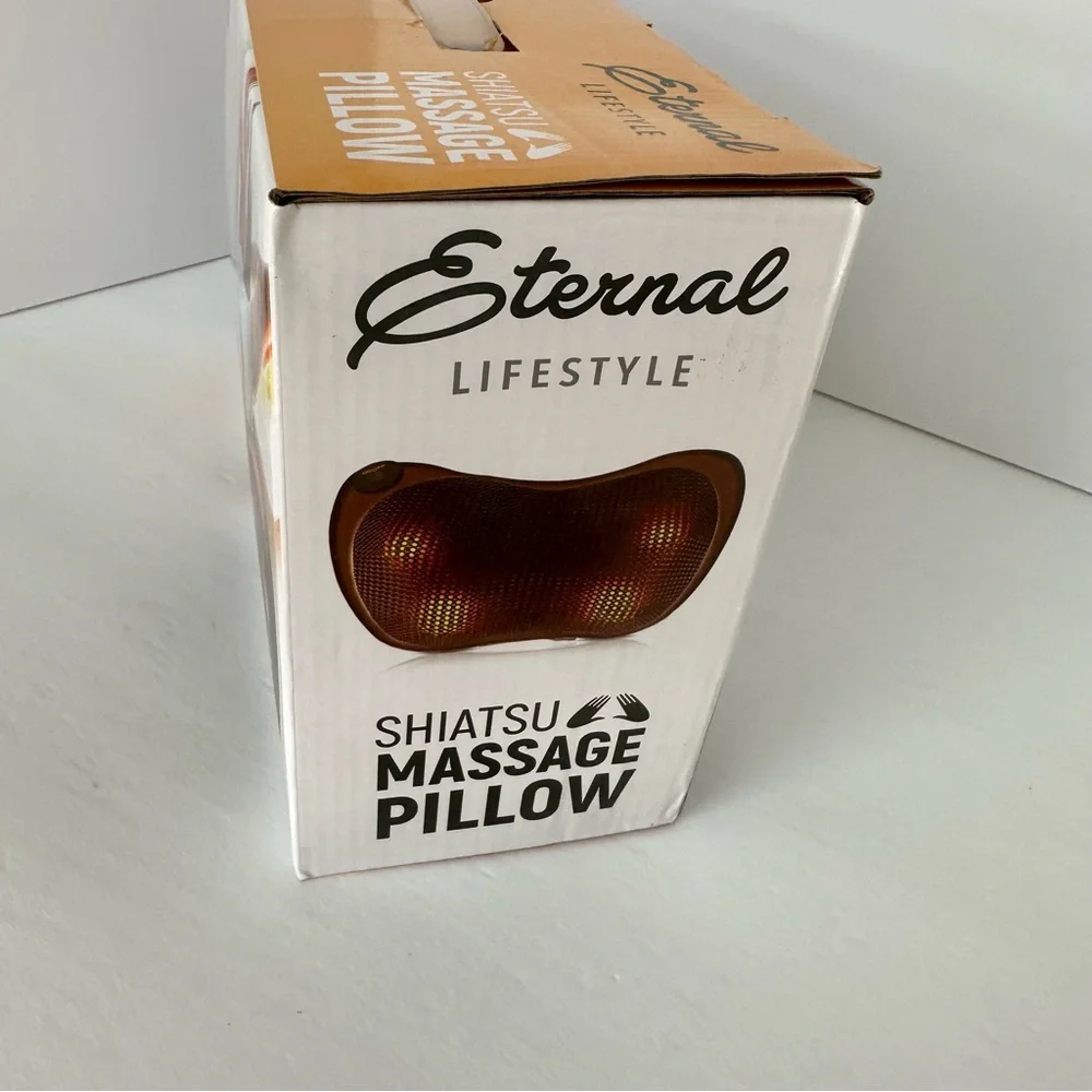 Eternal Lifestyle Shiatsu Massage Pillow Heated Neck Back Massager AC & Car